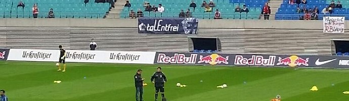 Unser Banner im Stadion